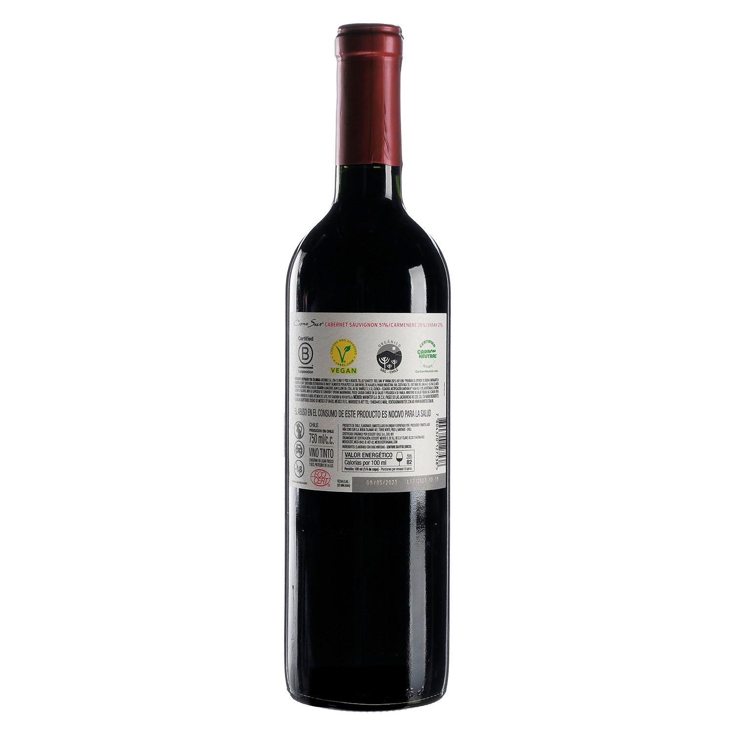 Vino Tinto - Cono Sur Orgánico - 750 ml - Chile