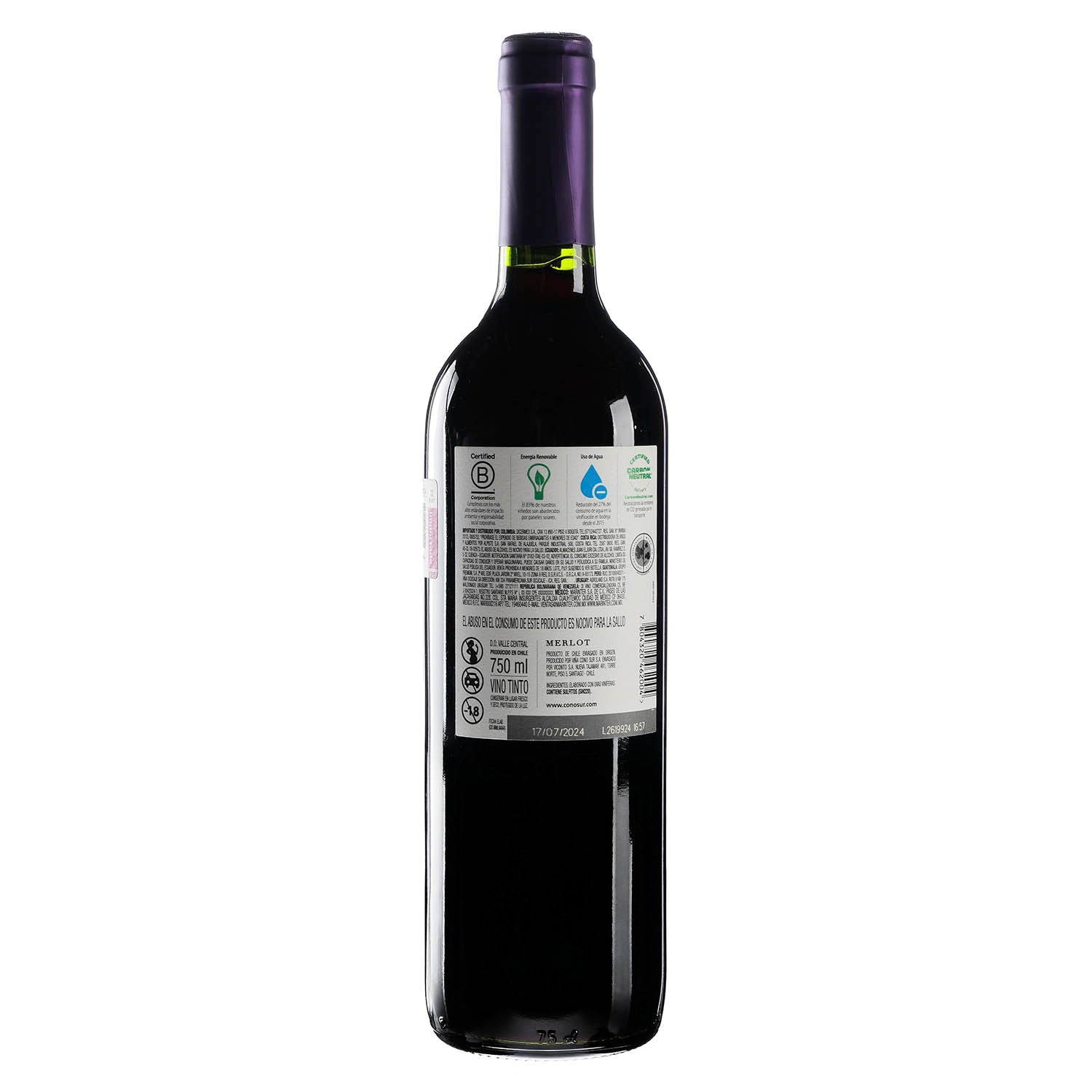 Vino Tinto - Cono Sur Bicicleta Merlot - 750 ml