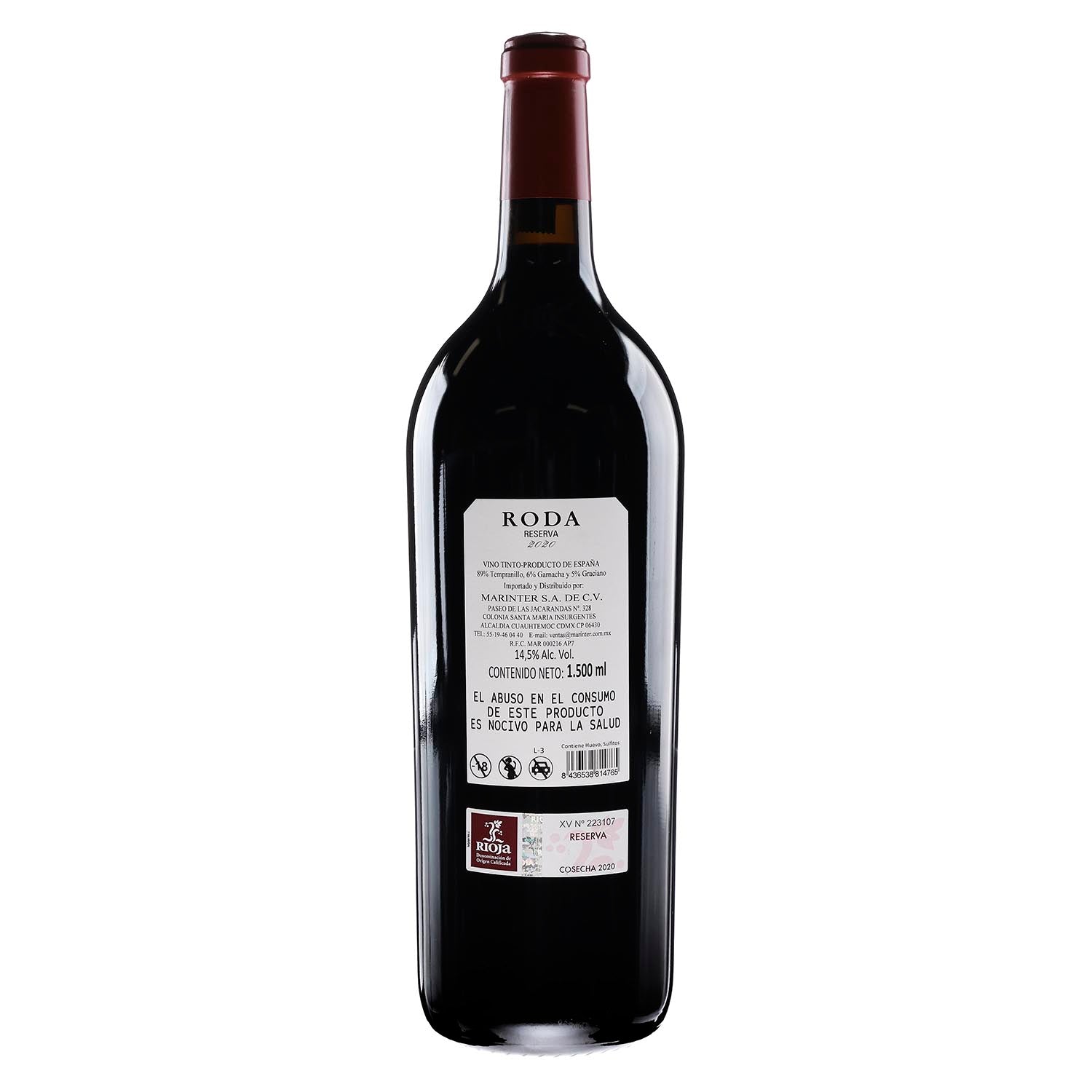 Vino Tinto Roda Reserva 2020 de 1500 ml - España